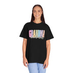 Grandma Floral Graphic T-Shirt — "Grandma, the heart of our family" Gift Tee
