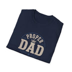 Proper Dad T-Shirt – Vintage Crown Father's Day Tee for Proud Dads
