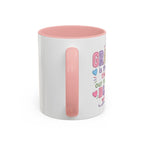 Grandma Word-Art Accent Coffee Mug — Pink Interior, Mother's Day Gift