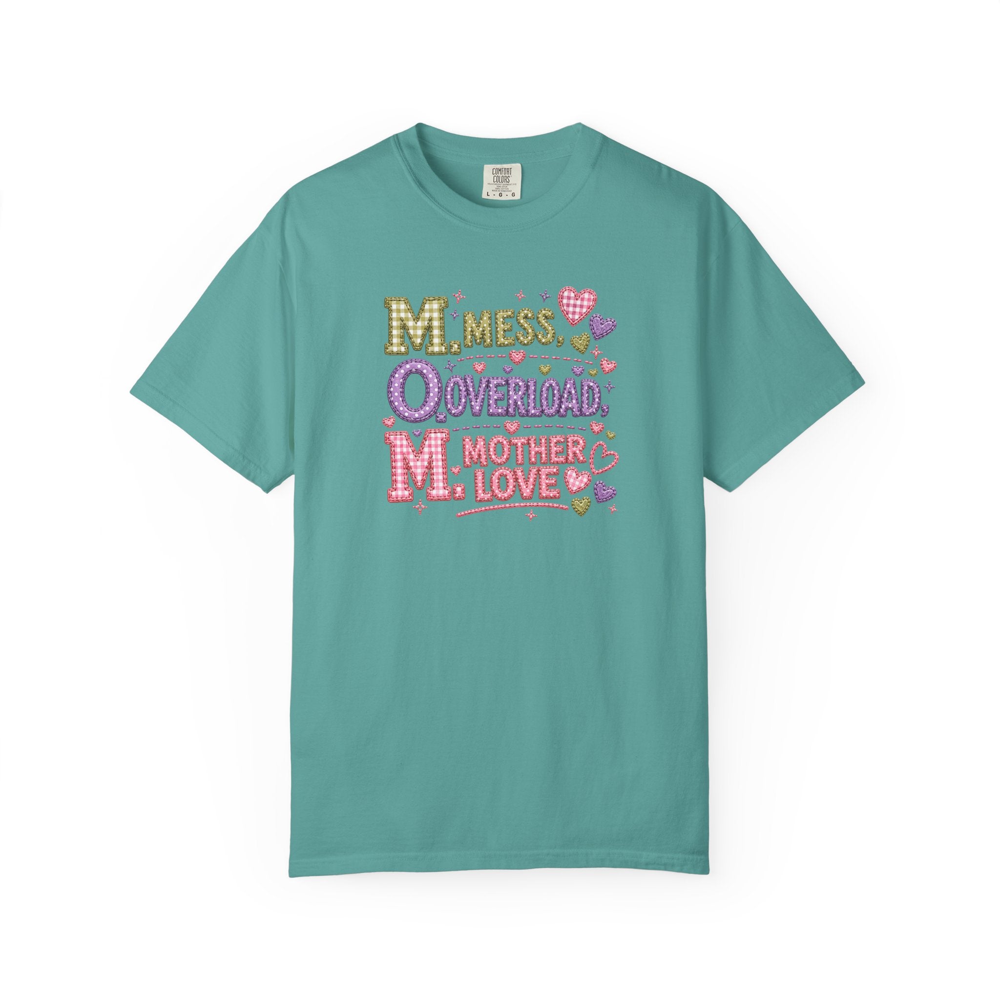 Mom Overload T-Shirt — "Mess, Overload, Mother Love" Cute Mom Graphic Tee