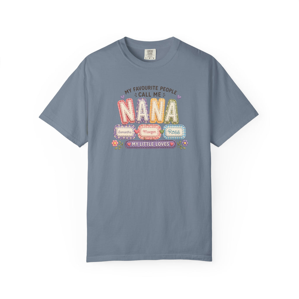 Nana T-Shirt — "My Favourite People Call Me Nana" Floral Grandma Gift Tee