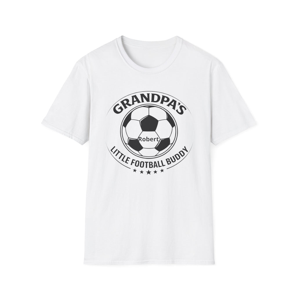 Grandpa's Little Football Buddy T-Shirt — Personalized Soccer Dad/Grandparent Gift