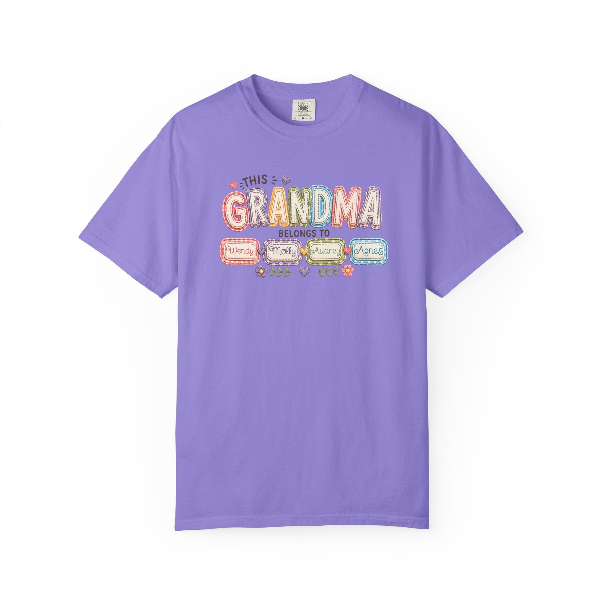Grandma Belongs To Cute Pastel Family Names T-Shirt