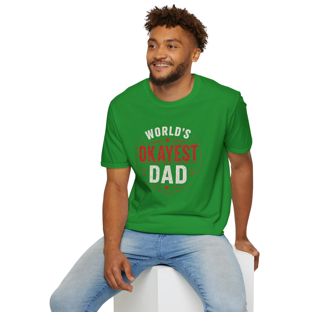 Funny "World's Okayest Dad" T-Shirt – Humorous Father's Day Gift