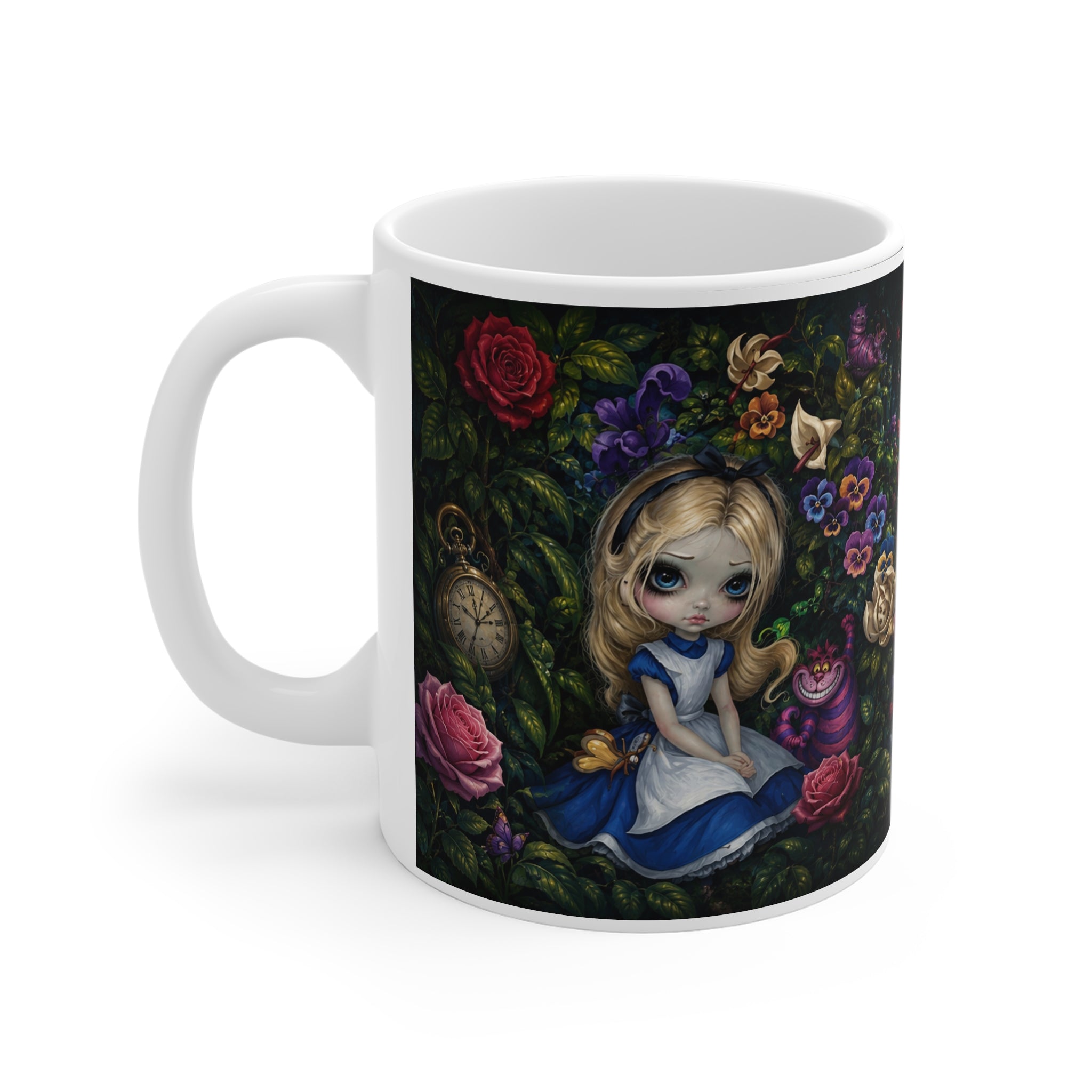 Fantasy Fairy Tale Mug — Enchanted Garden Alice Illustration 11oz
