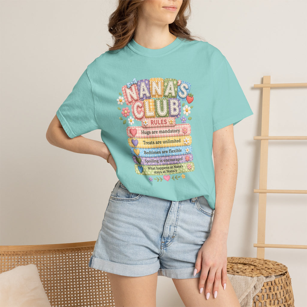 Nana's Club T-Shirt — Cute Floral Grandma Rules Tee