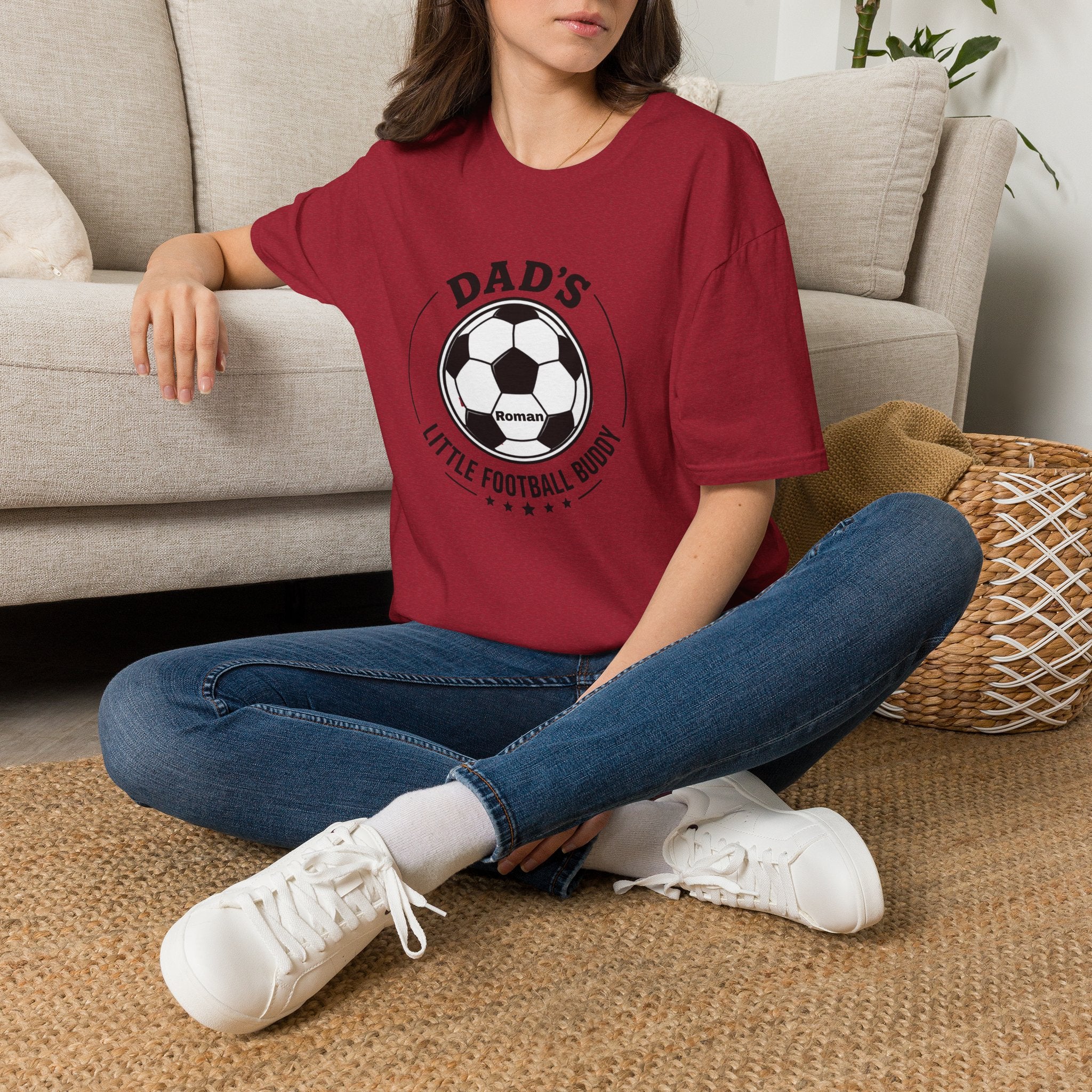 Dad's Little Football Buddy Tee -Add Name- Personalise