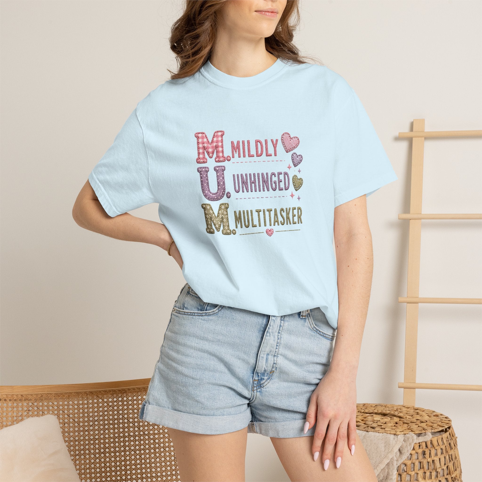 MUM Acronym T-Shirt – "Mildly Unhinged, Multitasker" Funny Mom Shirt