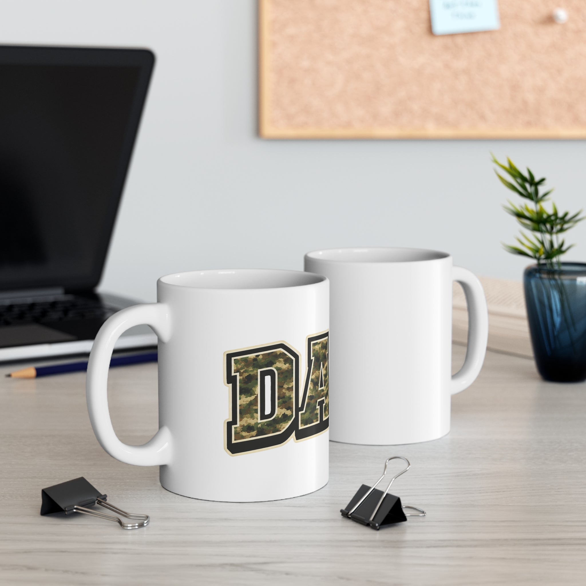 Dad Camo Coffee Mug — Military Camouflage Father’s Day 11oz & 15oz Ceramic Cup