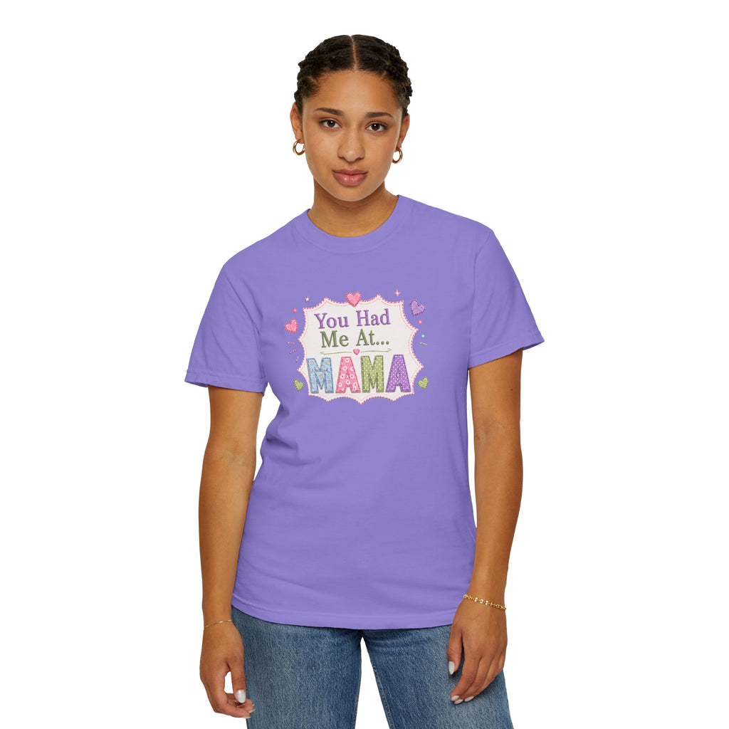 You Had Me At Mama T-Shirt — Cute Pastel Mom Graphic Tee for Mother's Day