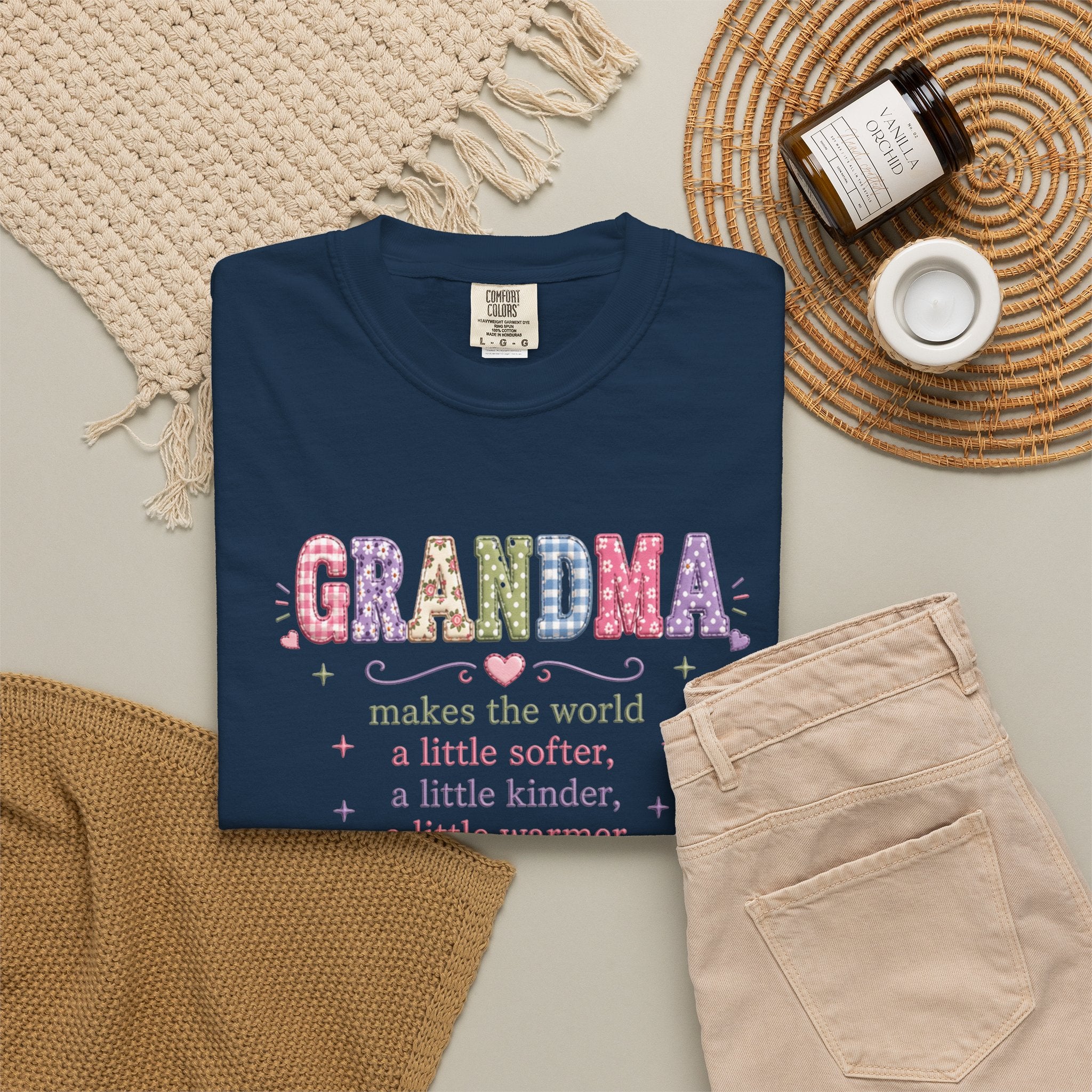 Grandma Floral T-Shirt — "Grandma makes the world a little softer, kinder, warmer"