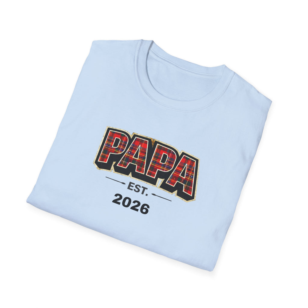 Papa Est. 2026 T-Shirt — New Dad Gift Tee