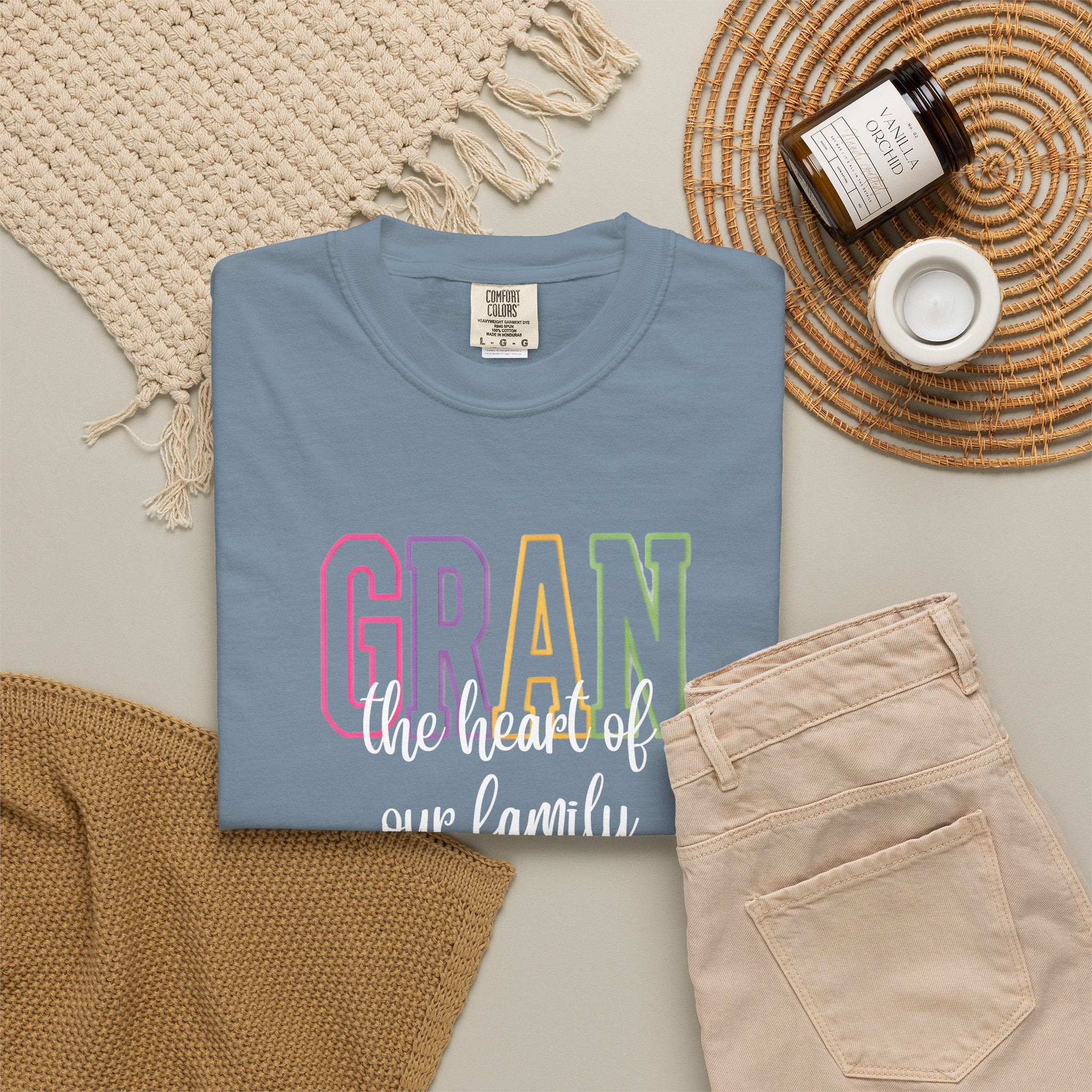 Gran The Heart of Our Family T-Shirt — Grandma Gift, Mother's Day, Family Life Tee