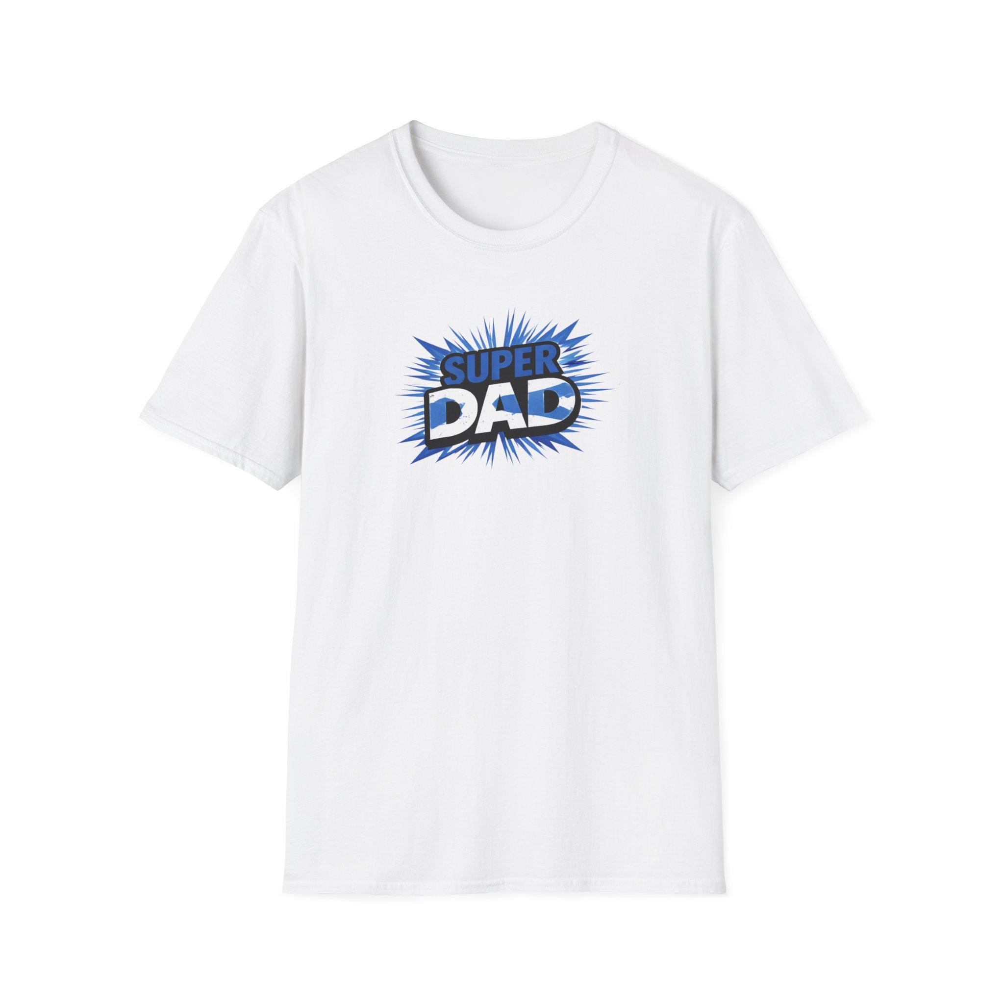 Super Dad T-Shirt — Scotland Flag themed Comic-Style Father's Day Gift