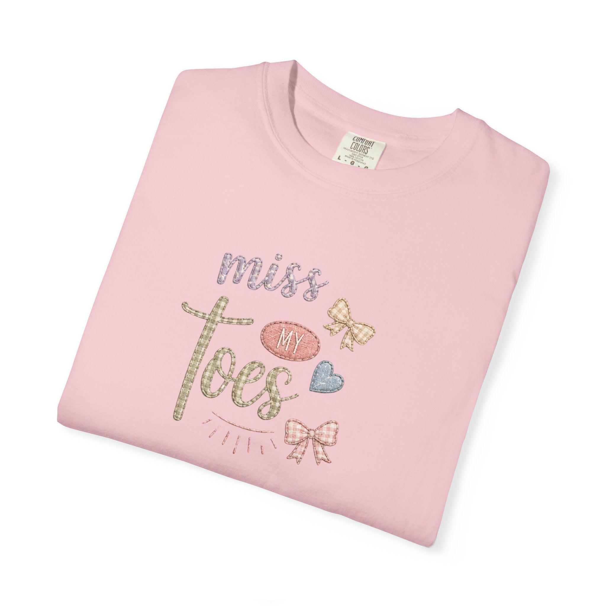 Miss My Toes Graphic T-Shirt – Cute Baby Feet & Bows Tee