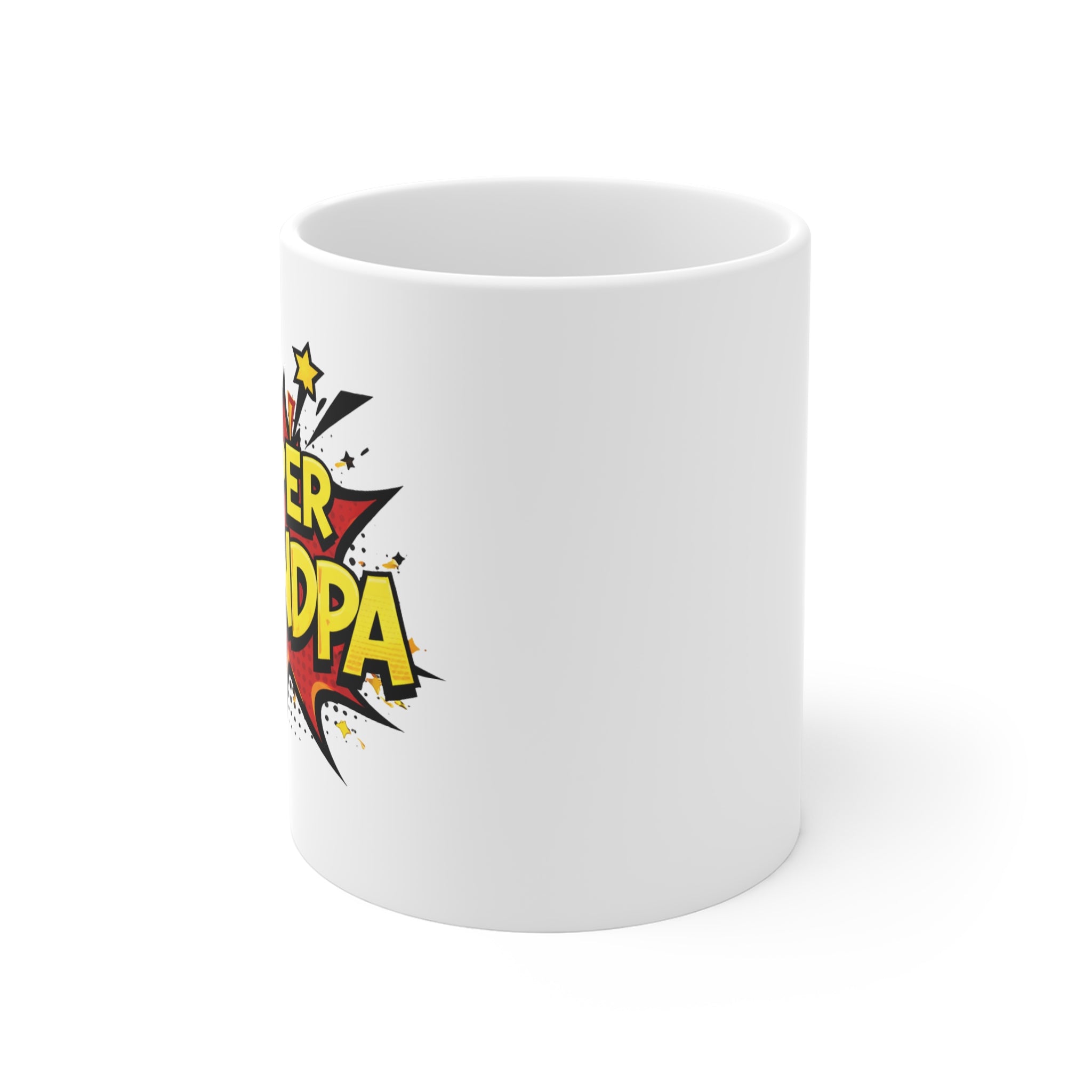 Super Grandpa Comic-Style Mug — Funny Gift for Grandpa (11oz)