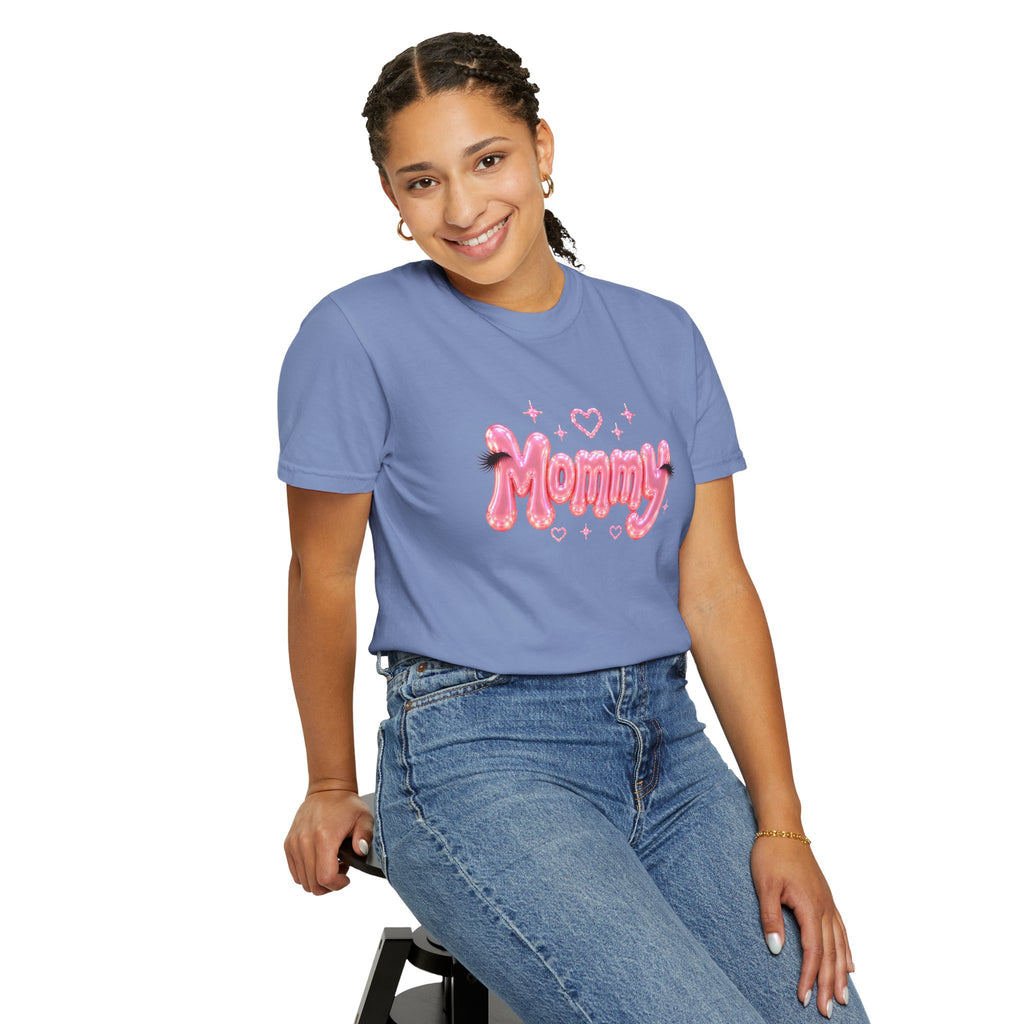 MOMMY Pink Balloon Eyelashes T-Shirt