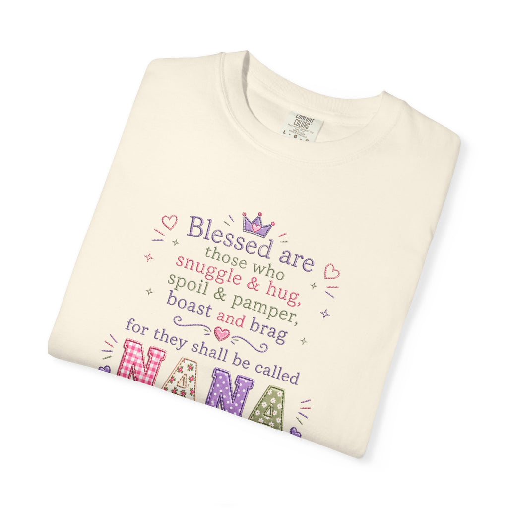 Nana Blessings T-Shirt — "Blessed are those who snuggle & pamper..." Grandmother Gift