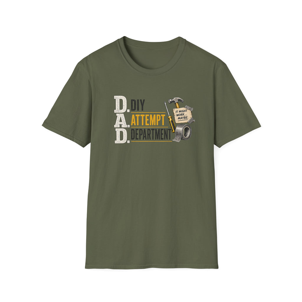 DIY Attempt Department T-Shirt — 'D.A.D. DIY Humour Tee