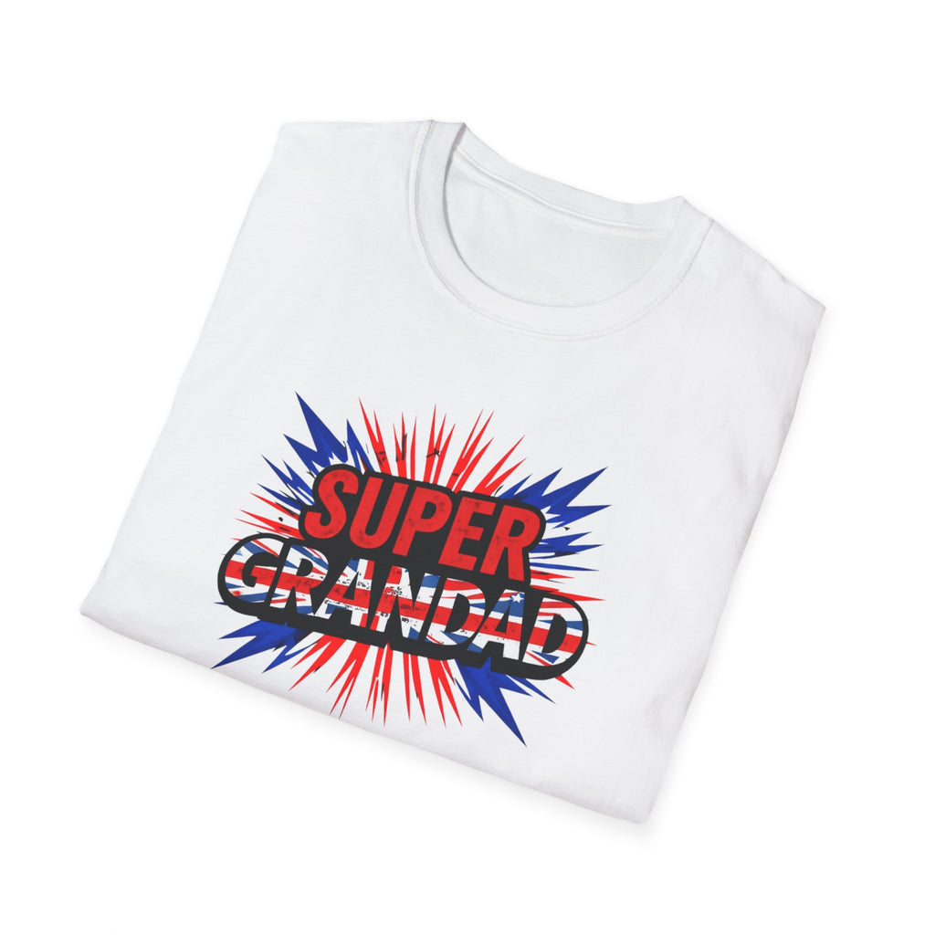 Super Grandad Union Jack/England themed Comic-Style T-Shirt