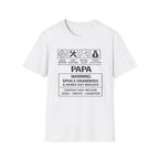 Papa Warning T-Shirt — Funny Grandpa Gift, 'Spoils Grandkids & Hands Out Biscuits' Tee