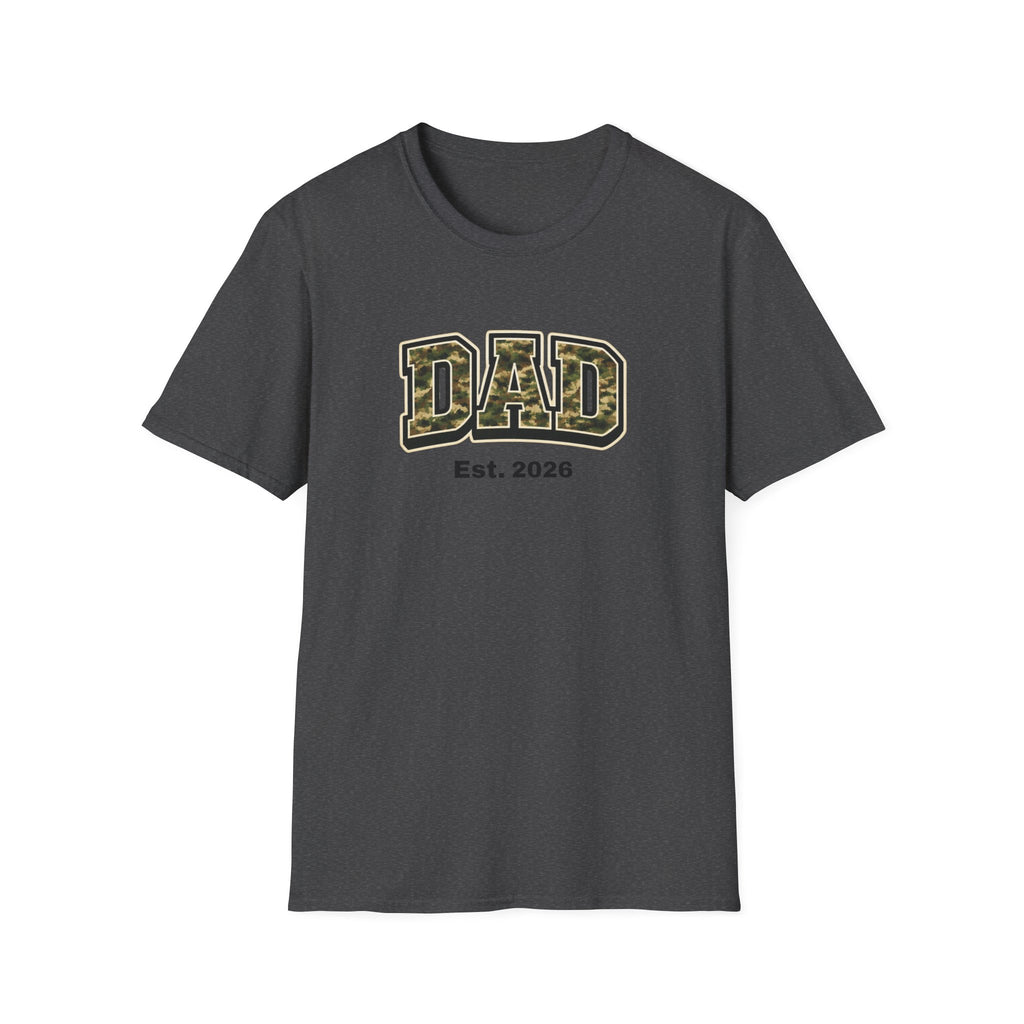 Dad Camo T‑Shirt – “DAD Est. 2026” Military Camo Father's Day Tee