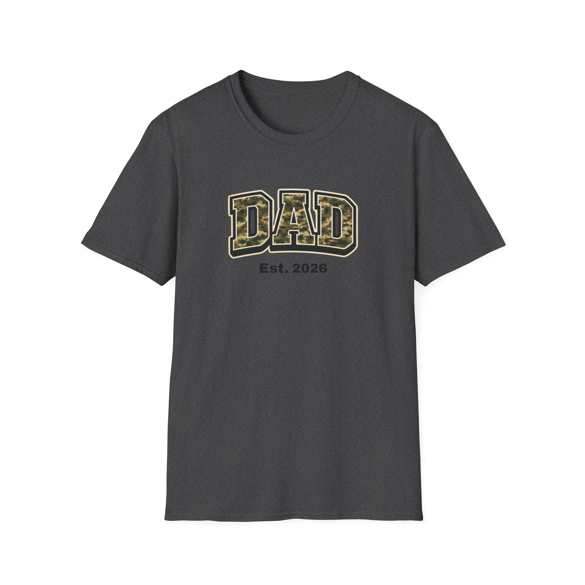 Dad Camo T‑Shirt – “DAD Est. 2026” Military Camo Father's Day Tee