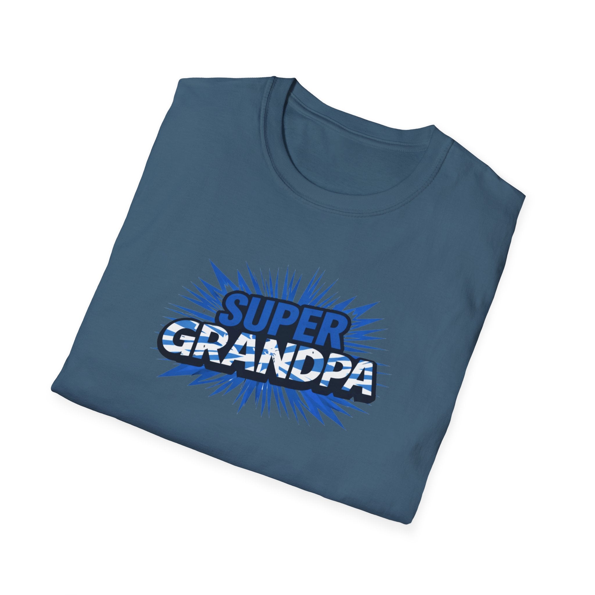 Super Grandpa Scotland Flag/Scottish themed T-Shirt — Retro Comic Father's Day Gift for Grandfathers