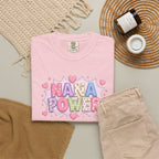 Nana Power T-Shirt — Playful Retro Heart Graphic for Grandmother Gifts