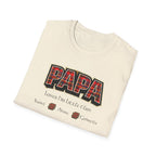 Papa Plaid T-Shirt – "Papa Loves his Little Clan" Grandfather Gift for Father's Day