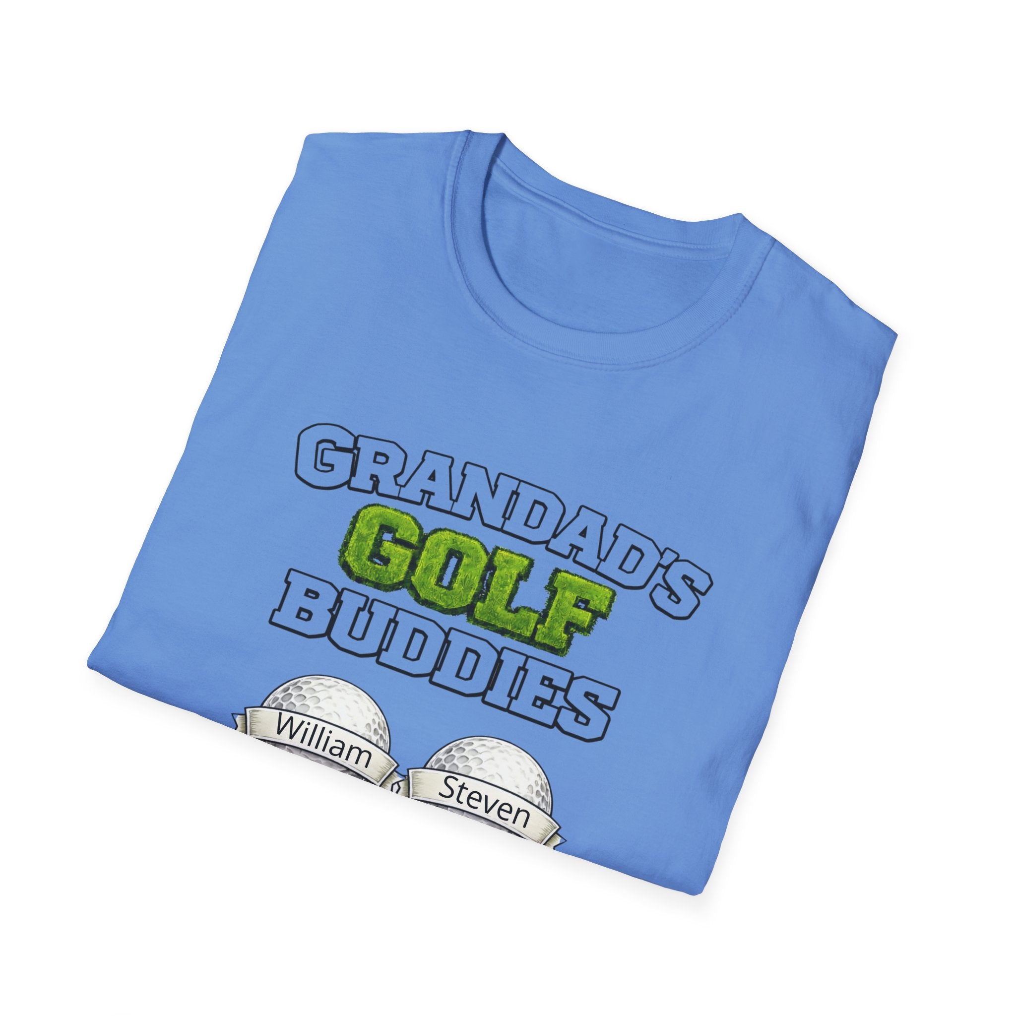 Grandad's Golf Buddies T-Shirt — Personalized Names Golf Tee