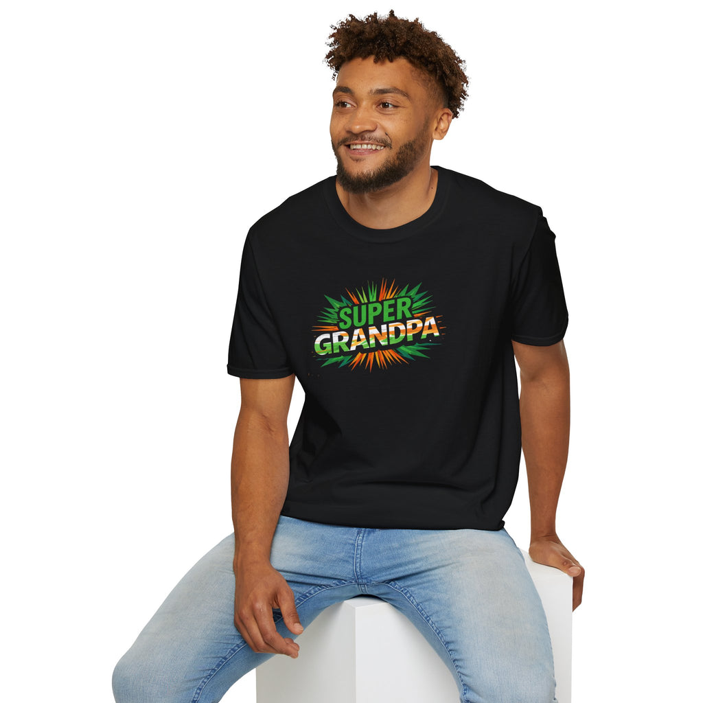Super Grandpa Ireland Flag/Irish themed T-Shirt — Retro Comic Father's Day Gift