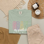 T-Shirt — "Gran my grandkids have my heart" Pastel Graphic Grandma Tee