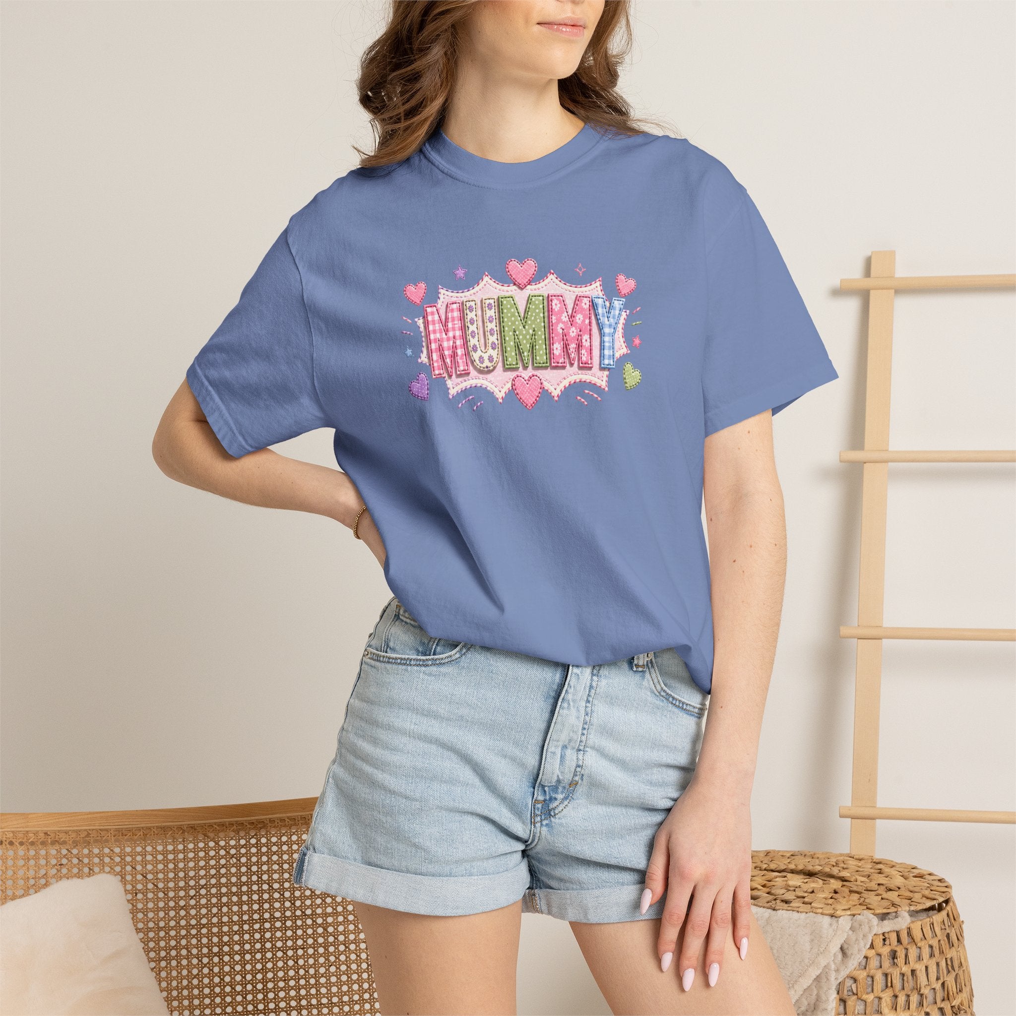 Mummy Heart Graphic T-Shirt — Cute Pastel ‘MUMMY’ Design, Mother’s Day Gift