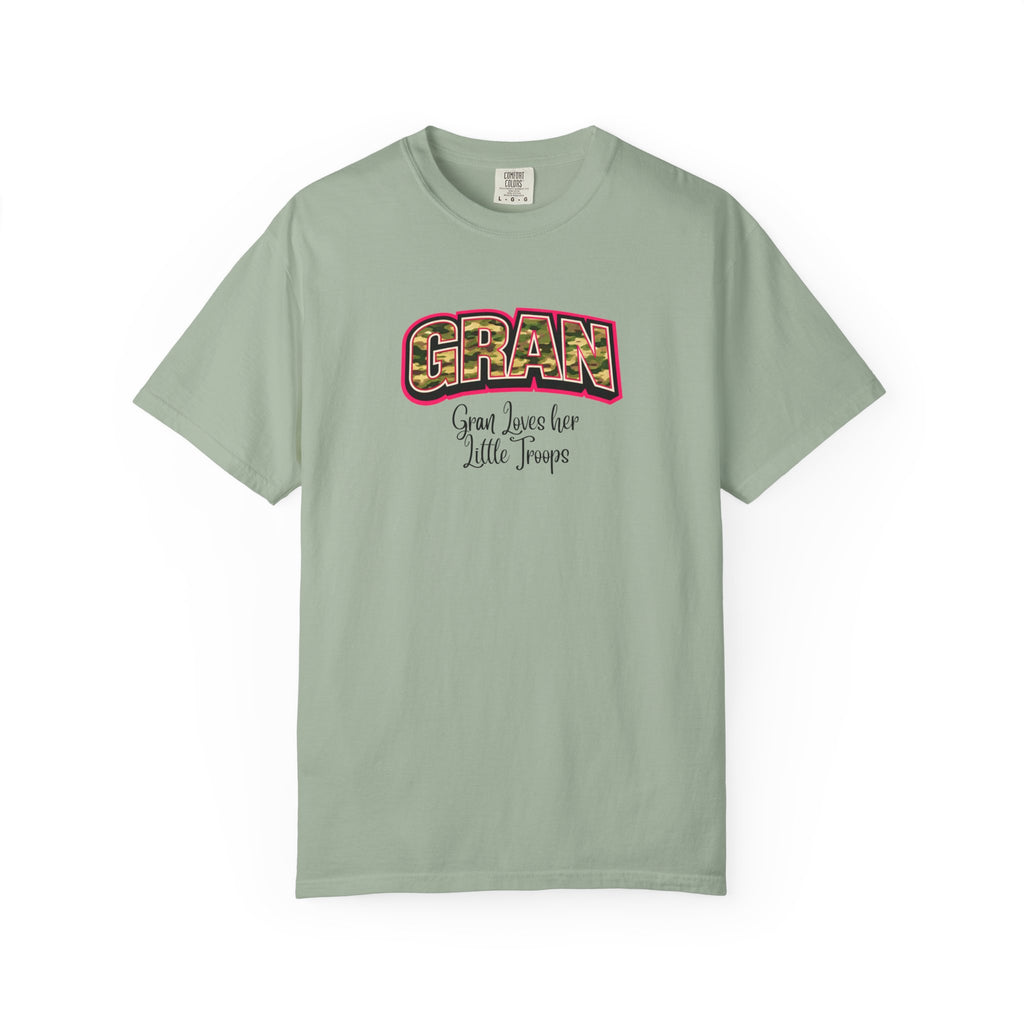 Gran Floral Graphic T-Shirt — "Gran Loves Her Little Troops" Gift Tee