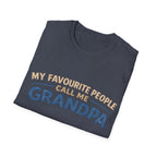 Grandpa T-Shirt - "My Favourite People Call Me Grandpa" Retro Family Gift