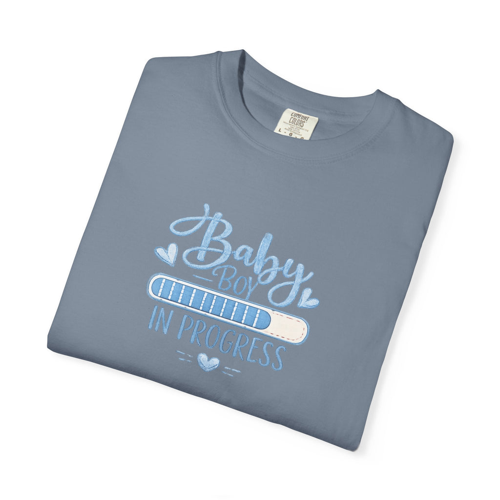 Baby Boy In Progress T-Shirt — Pregnancy Announcement Tee