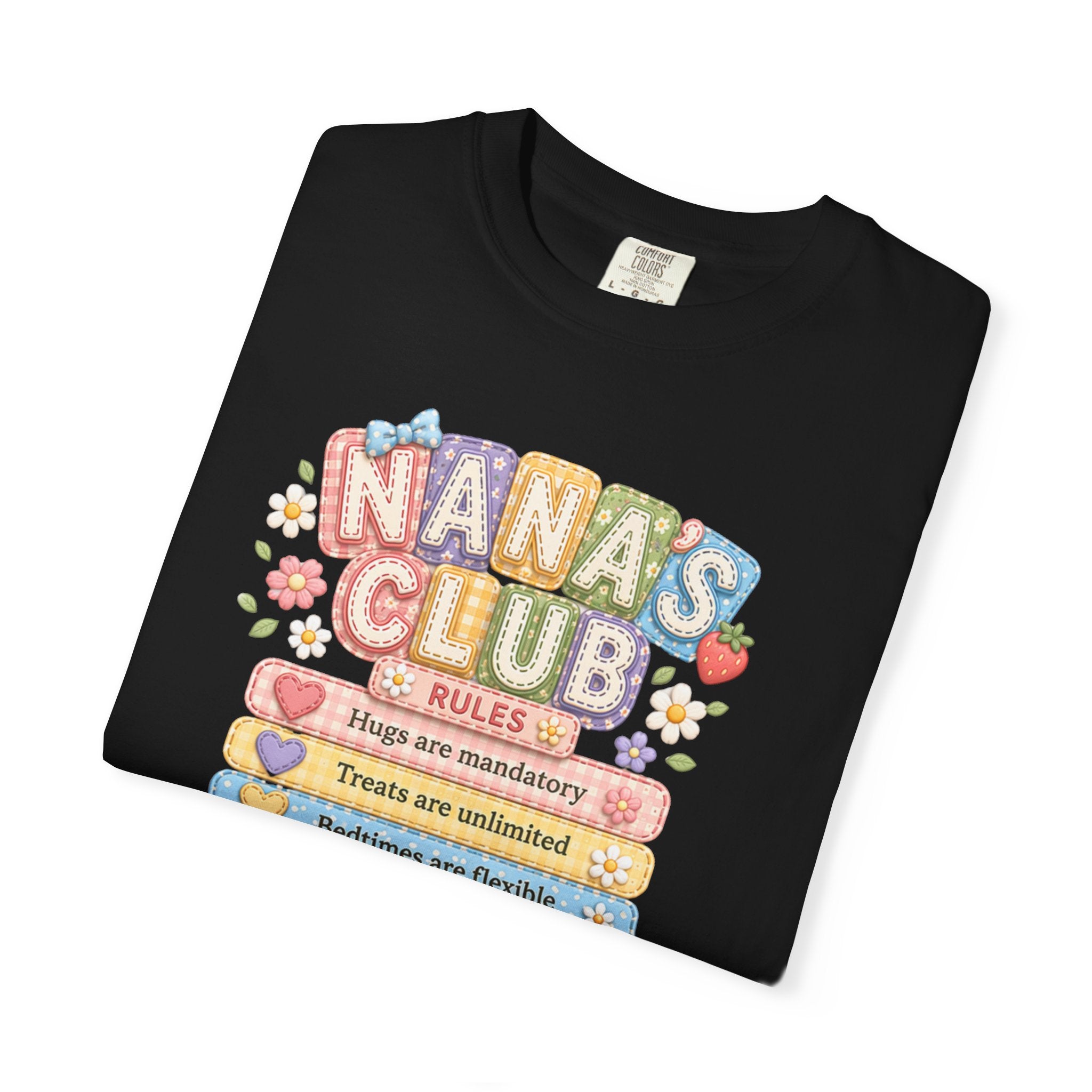 Nana's Club T-Shirt — Cute Floral Grandma Rules Tee