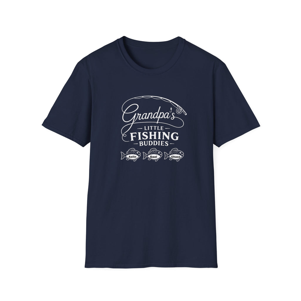 Fishing T-Shirt — "Grandpa's Little Fishing Buddies" Grandpa & Kids Matching Tee
