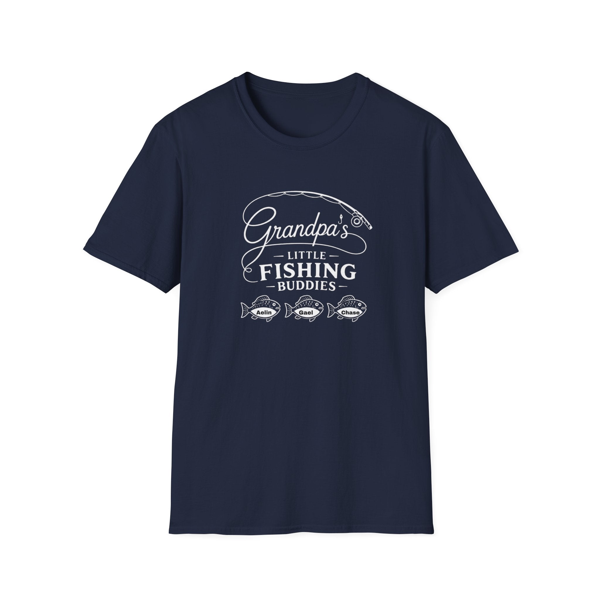 Fishing T-Shirt — "Grandpa's Little Fishing Buddies" Grandpa & Kids Matching Tee