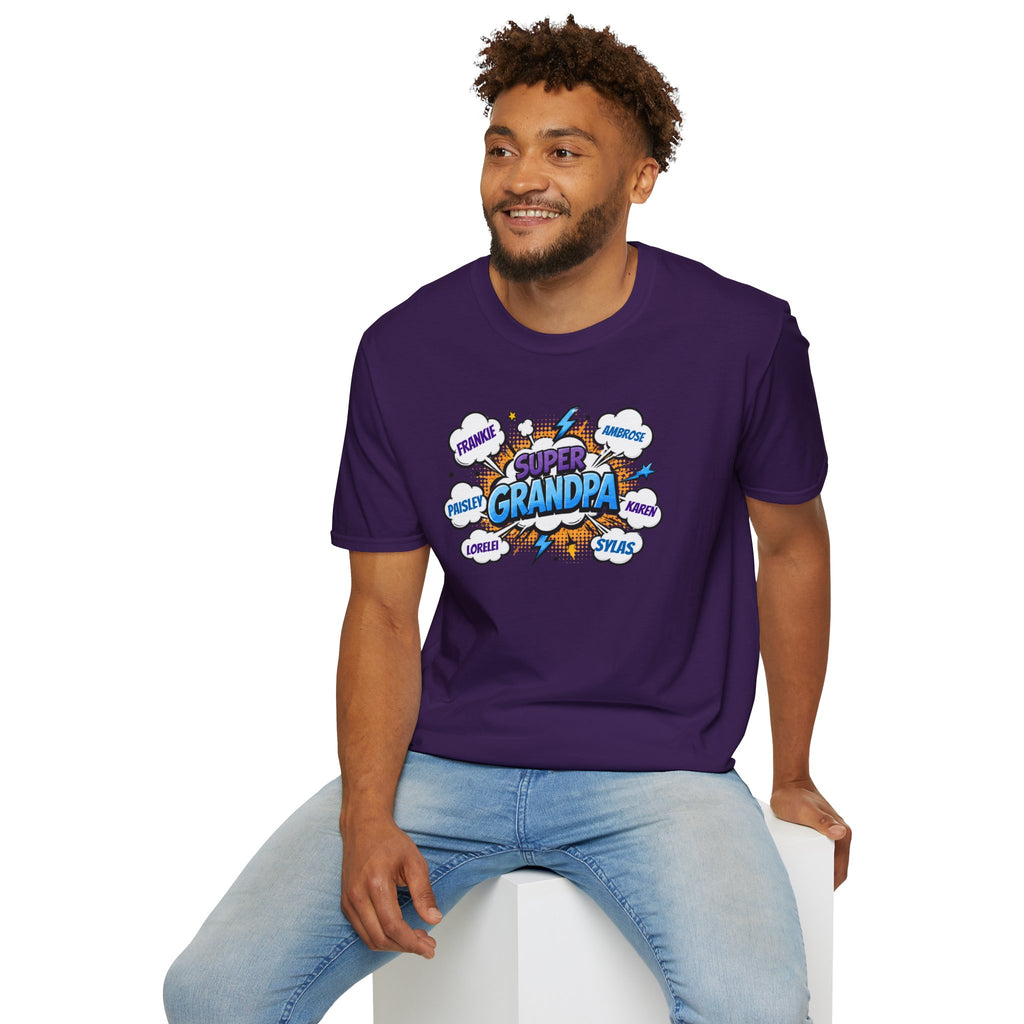 Super Grandpa Comic T-Shirt — "Super Grandpa" Funny Gift for Grandfathers
