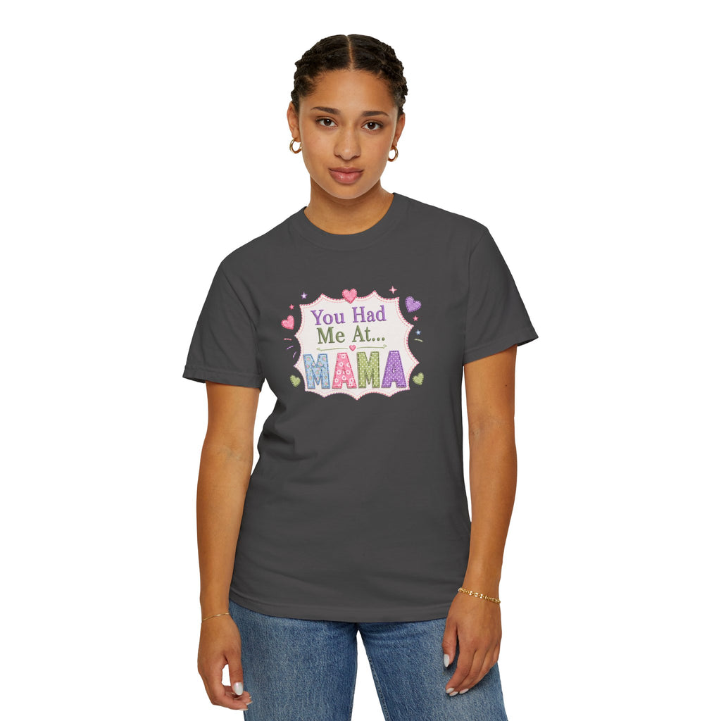You Had Me At Mama T-Shirt — Cute Pastel Mom Graphic Tee for Mother's Day
