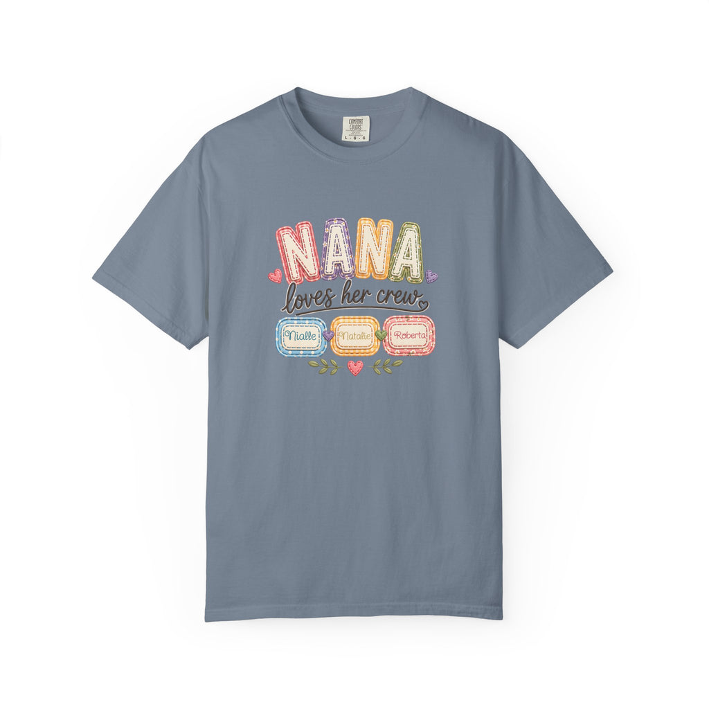 T-Shirt — “Nana Loves Her Crew” Colorful Grandma Family tee
