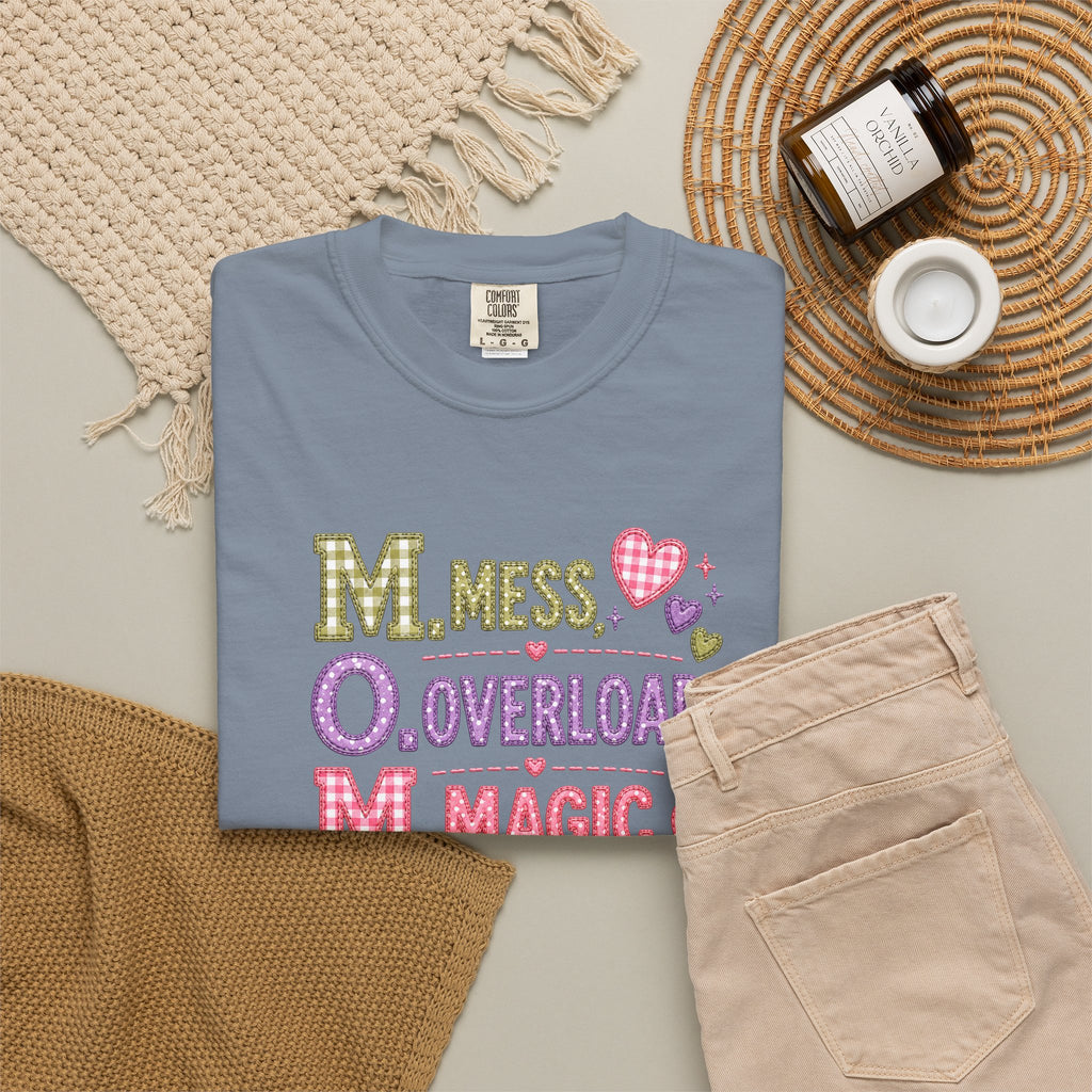 M.O.M. Graphic Tee — "Mess Overload Magic" Cute Mom Shirt
