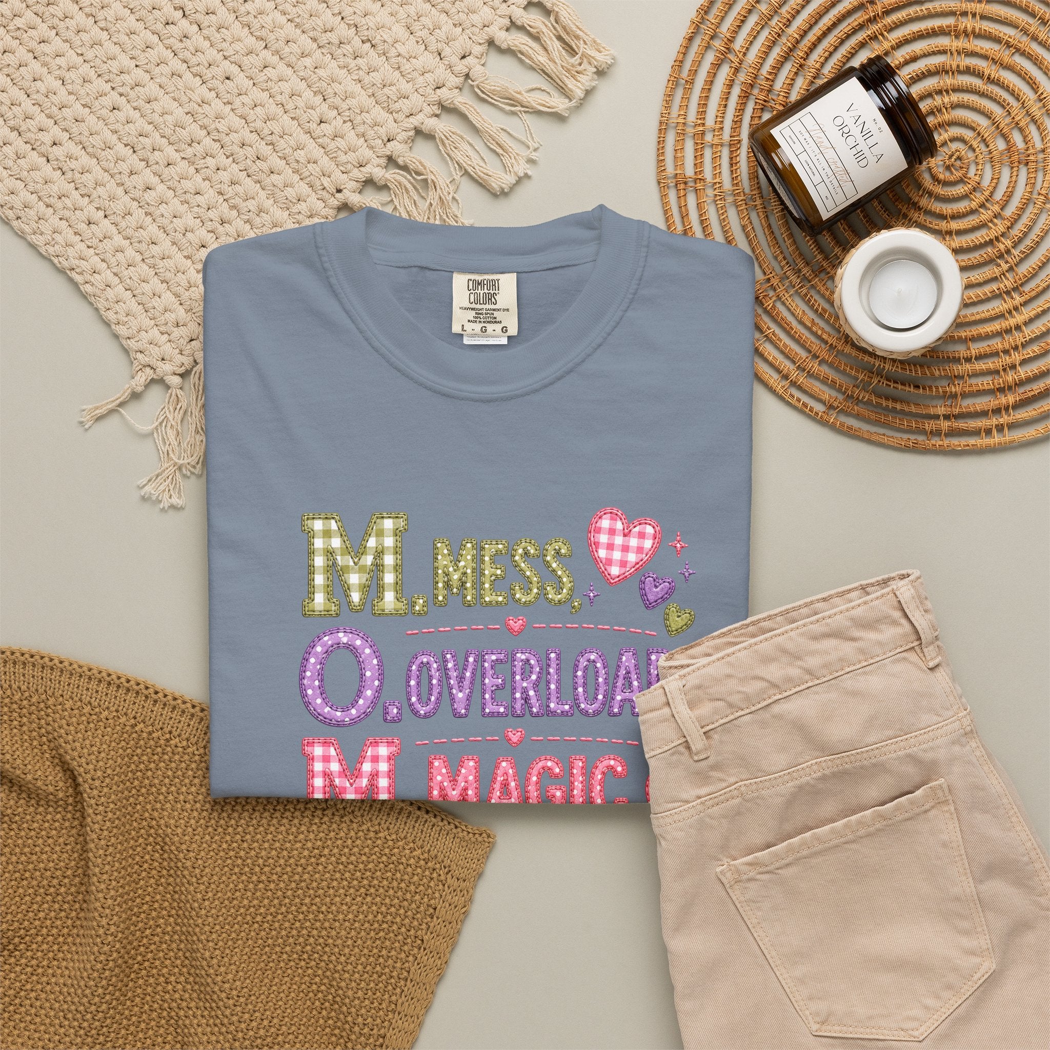 M.O.M. Graphic Tee — "Mess Overload Magic" Cute Mom Shirt