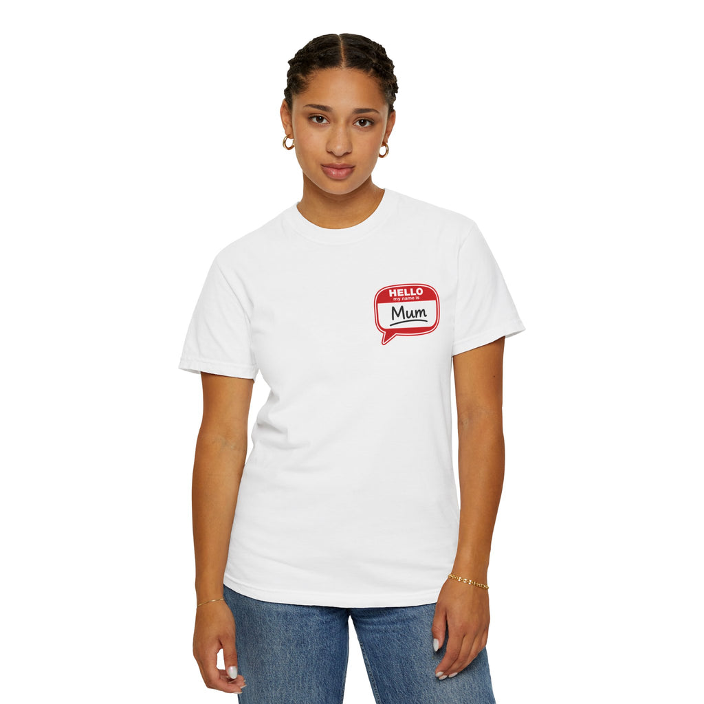Hello Mum Speech Bubble T-Shirt — Cute Retro Mom Graphic Tee
