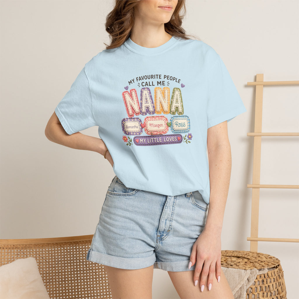 Nana T-Shirt — "My Favourite People Call Me Nana" Floral Grandma Gift Tee