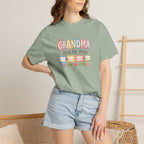 Grandma Loves Her Crew T-Shirt – Cute Pastel Grandma Family Tee