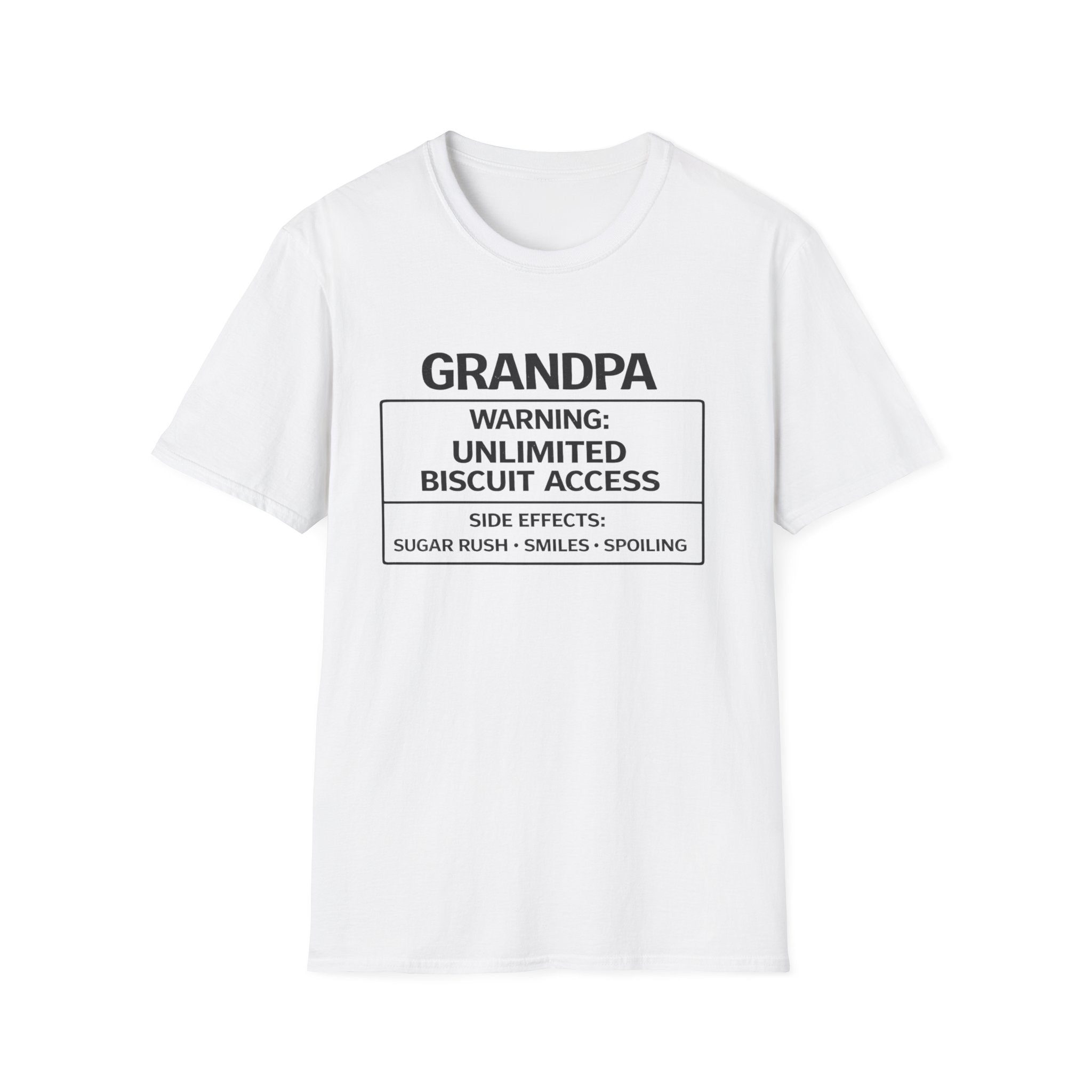 Grandpa Warning T-Shirt — "Unlimited Biscuit Access" Funny Grandpa Tee