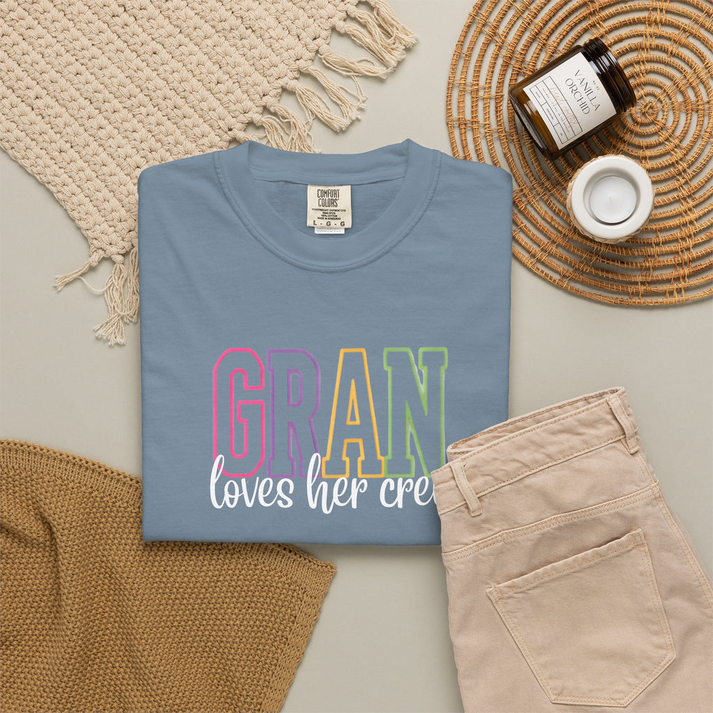 T-Shirt — "Gran Loves Her Crew" Pastel Grandma Tee